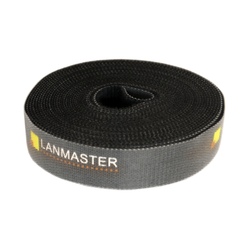 Хомут-липучка LANMASTER шириной 20 мм, 5 м, черный | код LAN-VCM5M-BK | LANMASTER