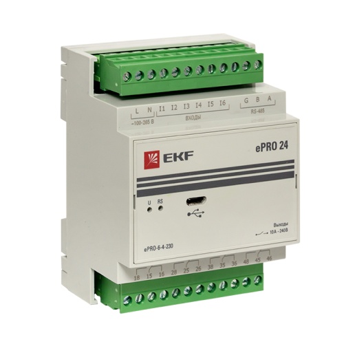 Модуль расширения ePRO удаленного управления 6вх\4вых 230В PROxima | код ePRO-6-4-230 | EKF