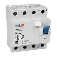 ВДТ без защиты от сверхтоков OptiDin DМ63-4140-AС-УХЛ4 (4P, 40, 10mA) | код 254210 | КЭАЗ