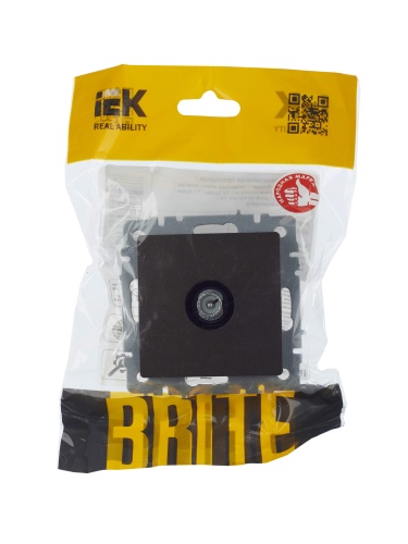 BRITE Розетка TV проходная РТВ10-0-БрТБ темная бронза | код BR-A10-P-K45 | IEK фото 2