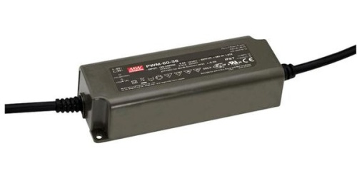 Источник питания AC-DC, 60.1Вт, ККМ, IP67, вход 90…305В AC, 47…63Гц, выход 36В/1.67А, изоляция 3750В AC, в кожухе 150х53х35мм, -40…+70С, димминг 0-10В, ШИМ, выход: стабилизированное напряжение с ШИМ | код PWM-60-36 | MeanWell