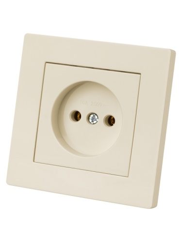 Розетка 2П 10А 250В сл. кость Сенеж TDM | код SQ1816-0130 | TDM
