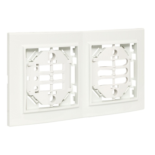 Минск Рамка 2-местная вертикальная белая Basic | код ERM-G-312-10 | EKF Минск Рамка 2-местная вертикальная белая Basic | код ERM-G-312-10 | EKF