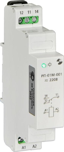 Реле промежуточное РП-01М-001 220В 50Гц/пост., максимальный коммутируемый ток контактов 16А, 1п, УХЛ4 | код A8223-79687519 | РЕЛЕ И АВТОМАТИКА