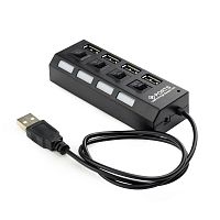 Концентратор USB 2.0 Gembird UHB-U2P4-02 с подсветкой и выключателем, 4 порта, блистер | код UHB-U2P4-02 | Gembird