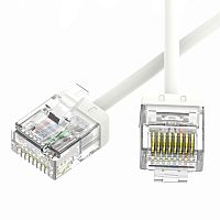 Патч-корд неэкранированный Ultra SLIM CAT6 U/UTP 4х2, 32 AWG, LSZH, белый, 1,5м | код RN6UU4515WH-32 | DKC