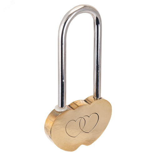 Замок навесной сувенирный. АЛЛЮР сувенирный СЕРДЕЧКО золото (латунь) | код 1644 | ПТК Компания