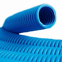 Труба ППЛ гибкая гофр. д.32мм, лёгкая без протяжки, 25м, цвет синий (упак. 25м) | код. 10932 | DKC