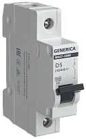 Авт. выкл. ВА47-29М 1P 5А 4,5кА D GENERICA | код MVA21-1-005-D-G | GENERICA by IEK