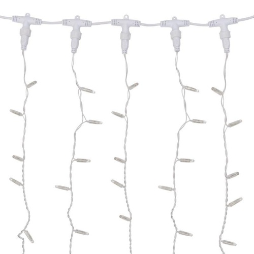 Гирлянда светодиодная "Светодиодный Дождь" 2х6м 768LED бел. 70Вт 230В IP65 постоян. свечение провод прозр. (нужен шнур питания 303-500-1) Neon-Night 235-175 фото 4