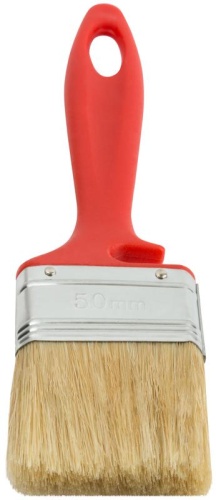 Кисть флейцевая "Крафт" 50мм натур. свет. щетина пластик. ручка с выемкой КУРС 00843 фото 5
