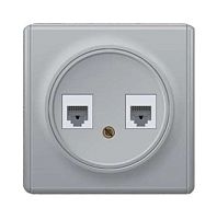 Механизм розетки комп. + телеф.2-м СП Florence RJ11/RJ45 кат.5e сер. 1E20801302 OneKeyElectro 2172840