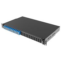 Оптическая полка выдвижная 1U с адатерами 12 х duplex SC OS2 в комплекте с лицевой панелью, пигтейлами, сплайс-кассет(ой/ами) и гиль | код RNFP9DSCU12 | DKC