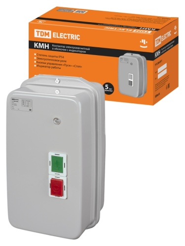 КМН35062 50А в оболочке с индикатором Ue=220В/АС3 IP54 TDM | код SQ0709-0033 | TDM