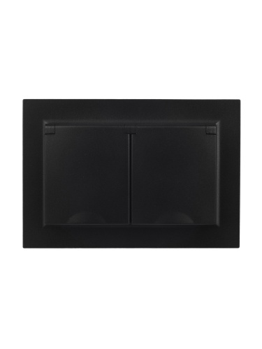 BRITE Розетка 2-местная с заземлением с защитными шторками и крышкой 16А в сборе IP44 РСбш12-3-44-БрЧ черный | код BR-R26-16-44-K02-F | IEK фото 9