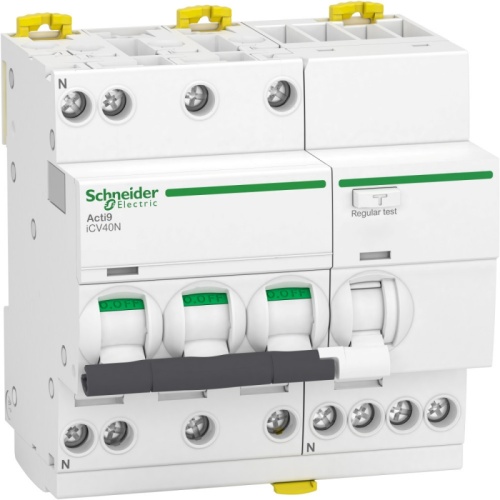 Выкл. авт. дифференциального тока iCV40 3P+N 6кА 20A C 30мA тип AC | код A9DE3720 | SCHNEIDER ELECTRIC