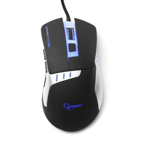 Мышь игровая Gembird MG-520, USB, черный, код Survarium , 5 кнопок+колесо-кнопка, 3200 DPI, подсветка 3 цвета, программное обеспечение, кабель тканевый 1.75м | код MG-520 | Gembird
