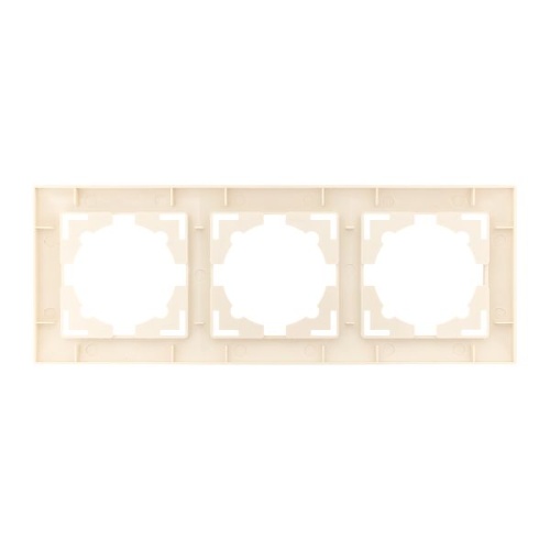 Валенсия Рамка 3-местная кремовая | код EWM-G-303-20 | EKF фото 4