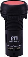 Кнопка монобл. утопл. ECF-10-R (1NO, красная) | код 004771450 | ETI