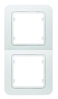 Lillium Рамка вертикальная 2 поста белая с вставкой | код 18002707 | Makel