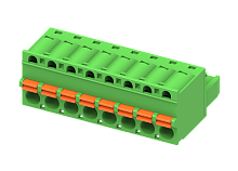 MC-RJ5.0H09P-0001 Клемма МС шаг 5.0мм, 9 конт., зел., шт | код MC-RJ5.0H09P-0001 | SUPU