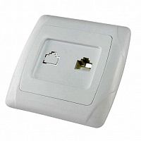 Розетка компьютерная 1xRJ45 Cat.5 ОНЕГА, белый | код. SQ1805-0022 | TDM