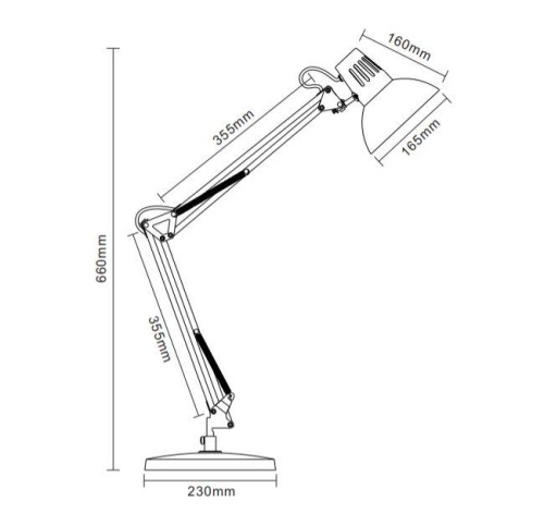 Светильник KD-431A С62 настол. Berlin 1хE27 40Вт 230В черн.+медь Camelion 13086