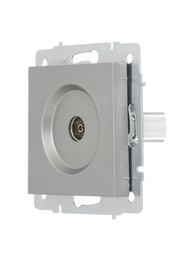 Розетка телевизионная проходная TV 1-м СП Vesna механизм платина LEZARD 742-3588-129