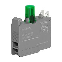 Контактный блок с клеммными зажимами под винт со светодиодом на 9-24В, зелёный | код MC-L24GPS | DKC