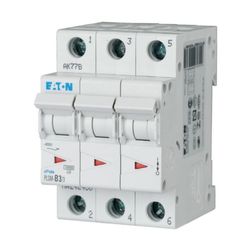 Авт. выключатель PLSM-C3/3, 3P, 3A, хар-ка C, 10kA, 3M | код 242464 | EATON
