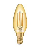 Лампа светодиодная филаментная Vintage 1906 LED CL B FIL GOLD 35 non-dim 4W/825 4Вт тепл. бел. E14 (замена 35Вт) зол. OSRAM | код 4058075293434 | LEDVANCE