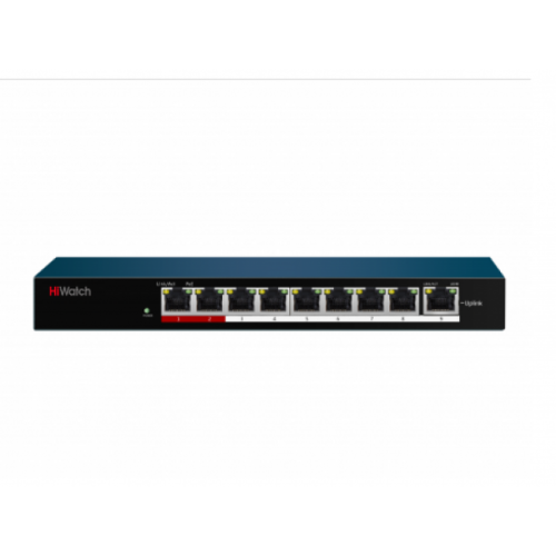 Коммутатор неуправляемый 9 портов 10/100 Base-T(X)8 PoE (DS-S908P(B) | код 301801559 | HiWatch