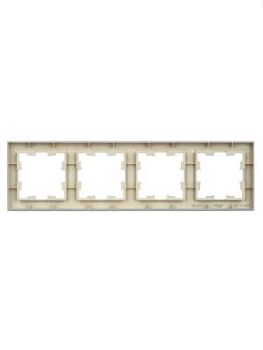 BRITE Рамка 4-местная РУ-4-БрА алюминий | код BR-M42-K47 | IEK фото 4