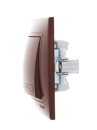 MIRA Выключатель двухклавишный вишня | код 701-0601-101 | Lezard фото 3