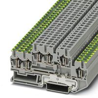 Проходные клеммы STTB 2,5-TWIN-PE/L | код 3038531 | PHOENIX CONTACT