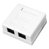 REXANT Розетка компьютерная внешняя, 2-порта RJ-45 (8P8C), UTP неэкранированная, категория 5e | код 03-0151 | REXANT