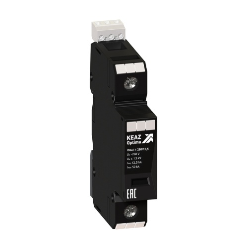 Ограничитель импульсных перенапряжений (УЗИП) OptiDin OM-I-1-280/12.5/R (1 шт.) КЭАЗ | код 114244 | КЭАЗ