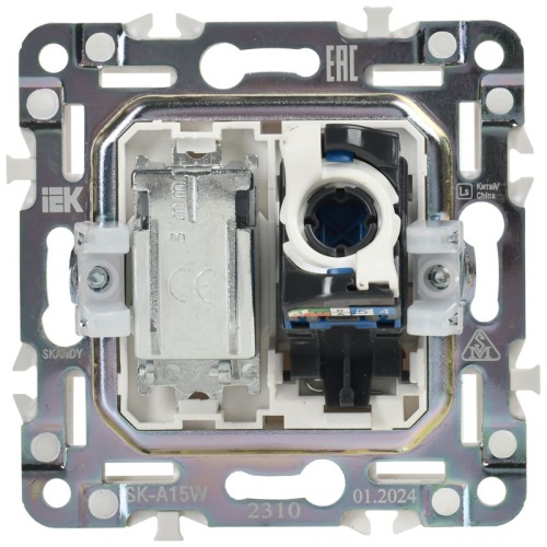 SKANDY Розетка двойная TV+RJ45 кат.6E SK-A15W арктический белый IEKновинка | код SK-AK20-2-K01 | IEK фото 6