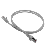 Патч-корд LANMASTER LSZH FTP кат.5e, 1.0 м, серый | код LAN-PC45/S5E-1.0-GY | LANMASTER