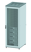 Разобранный 19 IT-CQE 38U 600х1800х1000, двери перфорированная + перфорированная, RAL7011/7035 | код R5IT3861PF | DKC