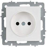 Розетка BRITE РСш10-2-БрАБ 10А без заземл. с защ. шторками механизм арктич. бел. IEK BR-R13-10-K91