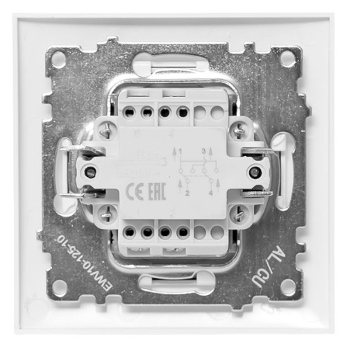 Валенсия выключатель 1-кл. 10А белый перекрестный EKF PROxima | код EWV10-125-10 | EKF фото 5