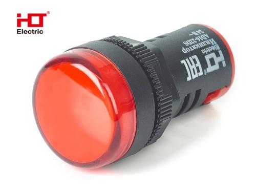 Лампа AD16-22DS(LED)матрица d22мм красный 24В IP40 HLT | код 085-06-21 | HLT