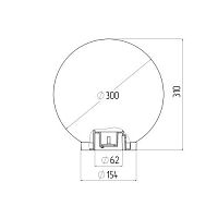 Светильник на опору/кронштейн НТУ 02-100-301 шар белый опаловый призма IP44 Е27 max100Вт d300mm | код Б0048045 | ЭРА
