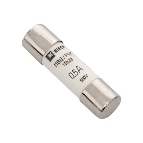 Плавкая вставка цилиндрическая ПВЦ (10х38) 0,5А PROxima | код pvc-10x38-0,5 | EKF