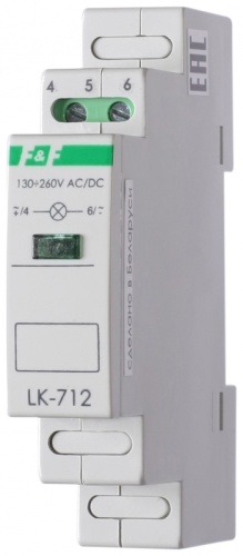 КОНТРОЛЬНЫЕ ЛАМПОЧКИ LK-712-3 Сигнализация наличия одной фазы, варианты цвета: ЗЕЛЁНЫЙ, ЖЕЛТЫЙ, КРАСНЫЙ, 1 модуль, монтаж на DIN-рейке 30-130 В AC/DC наличия одной фазы IP20 | код EA04.007.017 | ЕВРОАВТОМАТИКА ФиФ