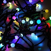 Гирлянда "Мультишарики" 20мх13мм 200LED RGB провод черн. ПВХ 58Вт 220В IP44 | код 303-509-1 | Neon-Night