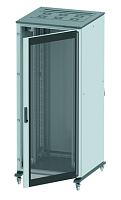 Разобранный 19 IT-CQE 47U 800х2200х1000, двери стекло + сплошная, RAL7011/7035 | код R5IT4781GS | DKC