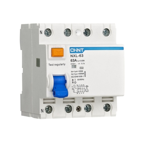 УЗО NXL-63 10kA 3P+N 40A 300mA AC соответствует стандарту ROHS (CHINT) | код 280933 | CHINT