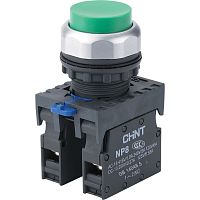 Кнопка выступающая NP8-11GN/3 без подсветки, зелёная 1НО+1НЗ IP65 (CHINT) | код 667109 | CHINT